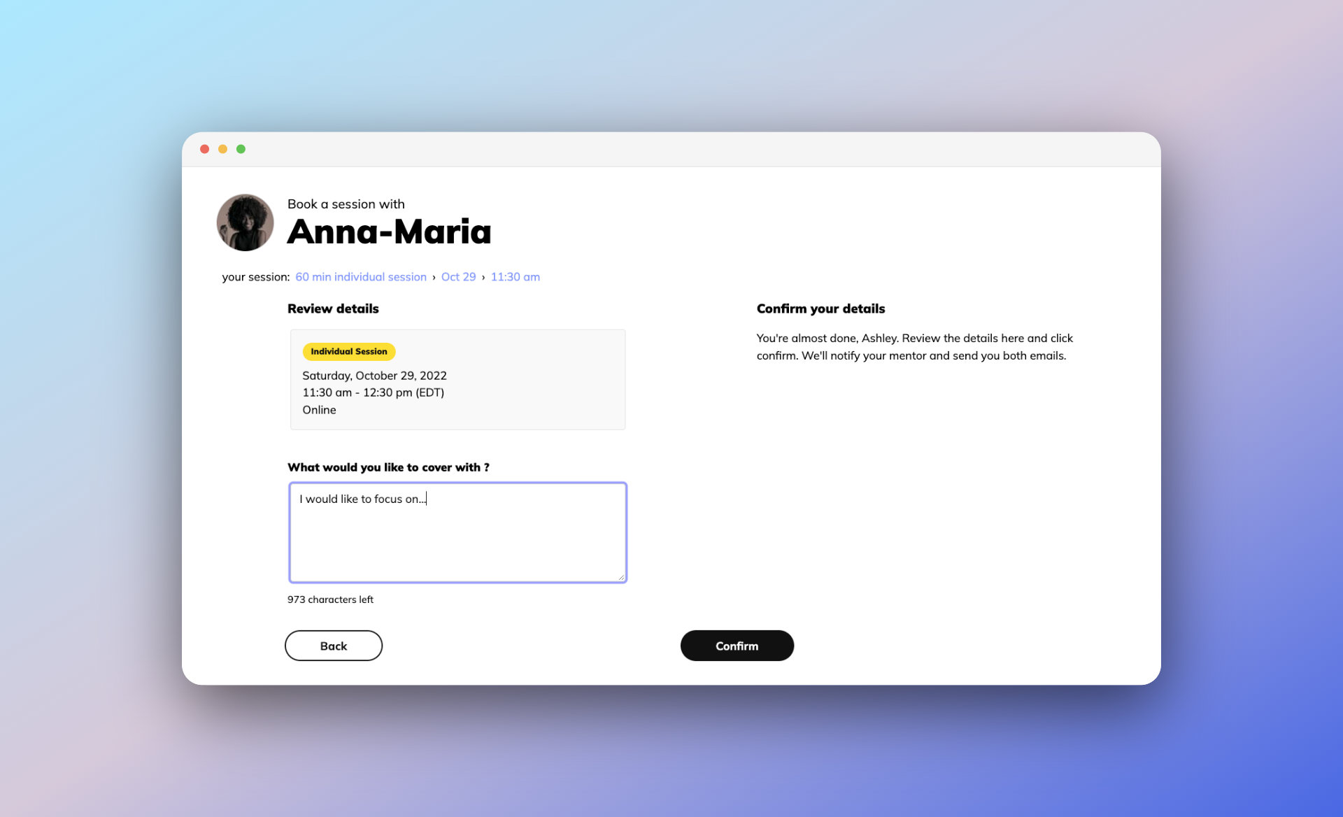 Setting an Agenda for your Mentorship Session
